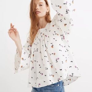 Madewell Square Neck Top in Sweet Blossoms